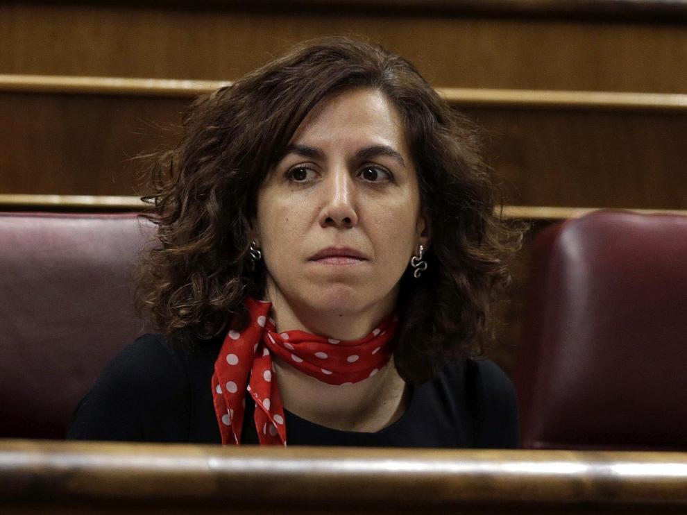 Irene Lozano, el 14 de abril de 2015 en el Congreso, durante su etapa como diputada