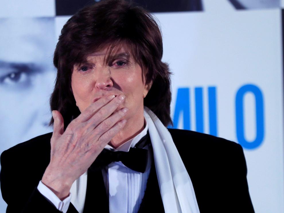 Camilo Sesto durante la presentación de su nuevo álbum.