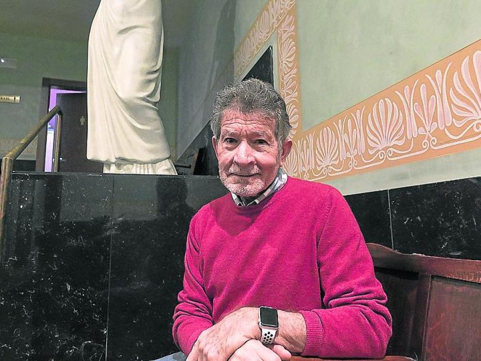 Carlos Soria, en el Teatro Olimpia de Huesca.