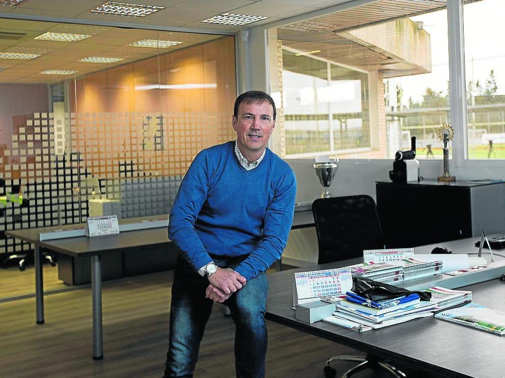 Alberto Belsué, el martes en las oficinas de la Ciudad Deportiva del Real Zaragoza.
