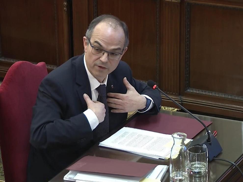 Jordi Turull, durante su declaración este martes.