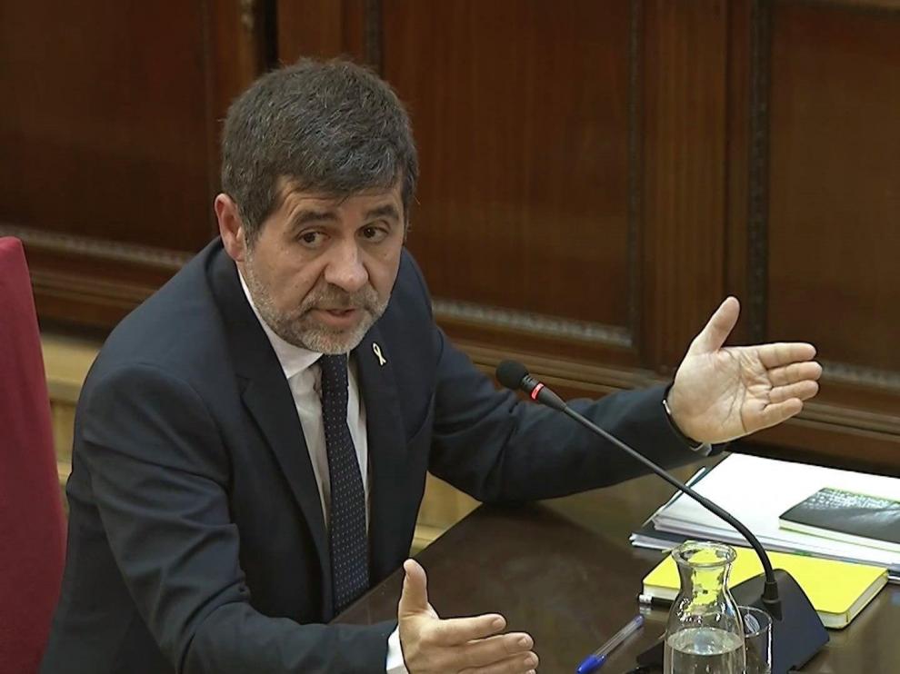 El expresidente de ANC Jordi Sànchez, en el juicio del 'procés'.