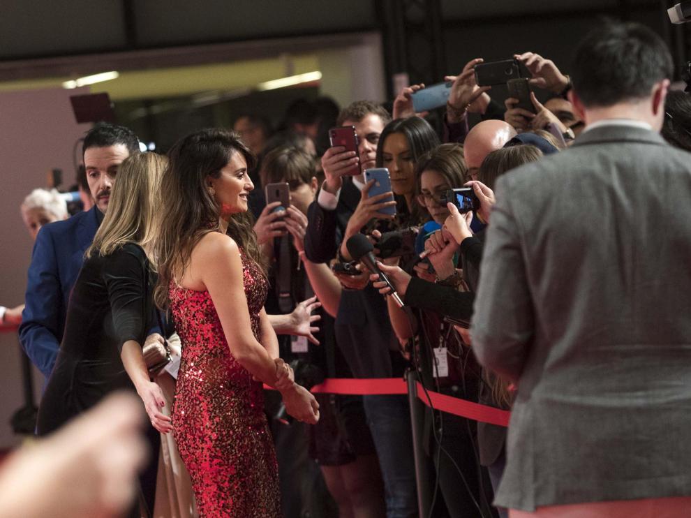 Penélope Cruz, en gala de los Premios Forqué que se celebró en Zaragoza.