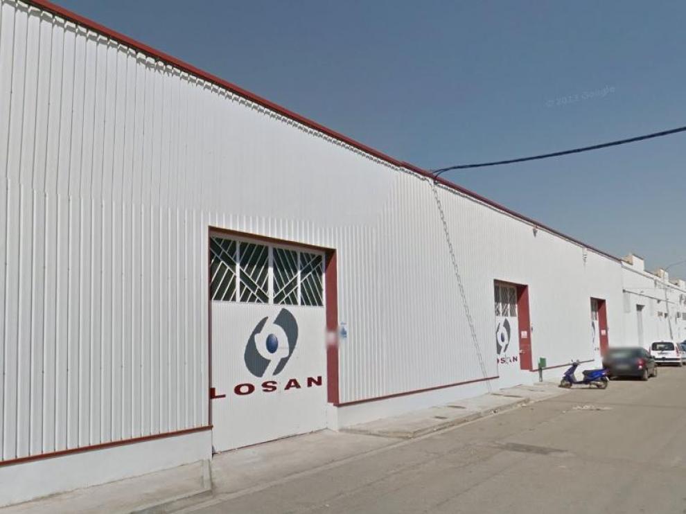 Imagen de la planta de Losan en Caspe.