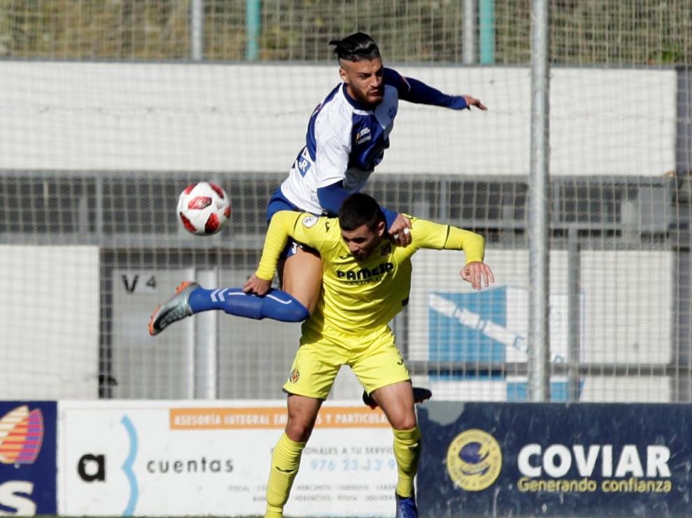 Imagen del partido de ida entre el CD Ebro ante el Villarreal B.