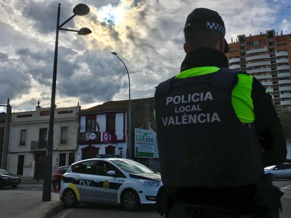 Imagen de un policía local de Valencia.