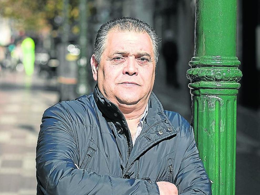 José Esteban Jaca, en el centro de Zaragoza.