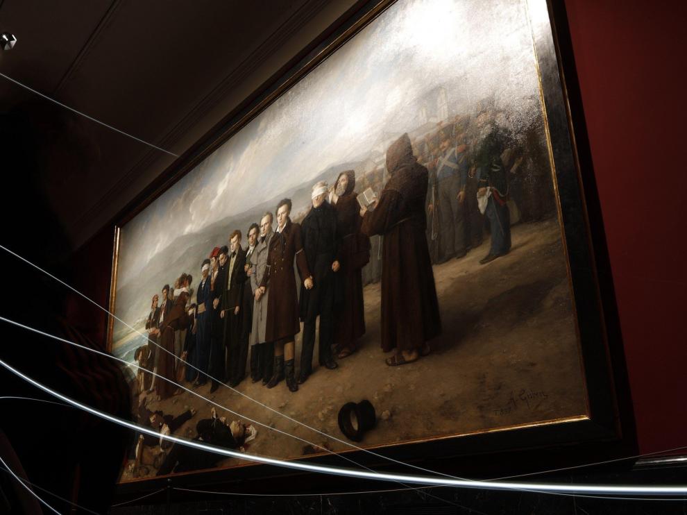 El Museo del Prado exhibe el cuadro 'Fusilamiento de Torrijos'.