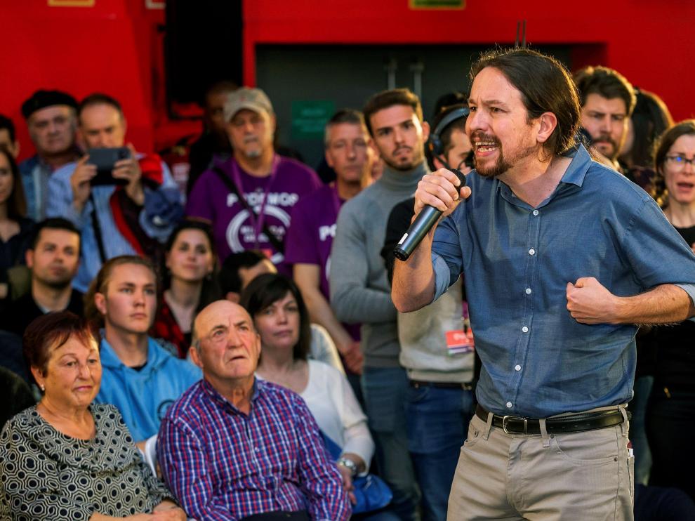Pablo Iglesias en un acto celebrado este sábado.