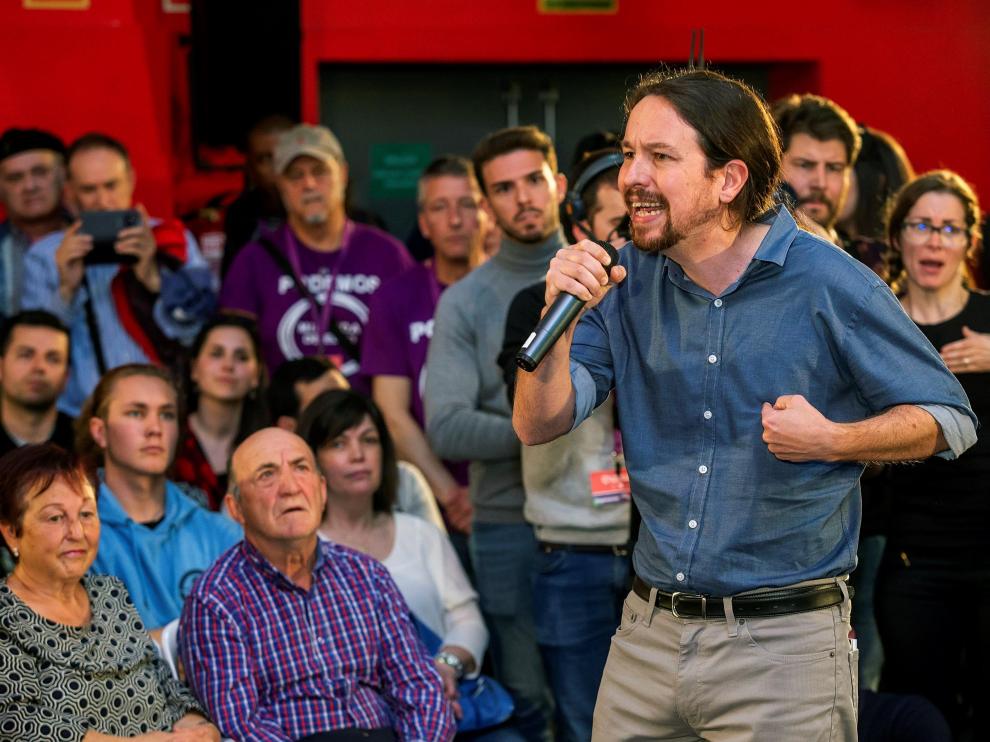 Pablo Iglesias en un acto celebrado este sábado.