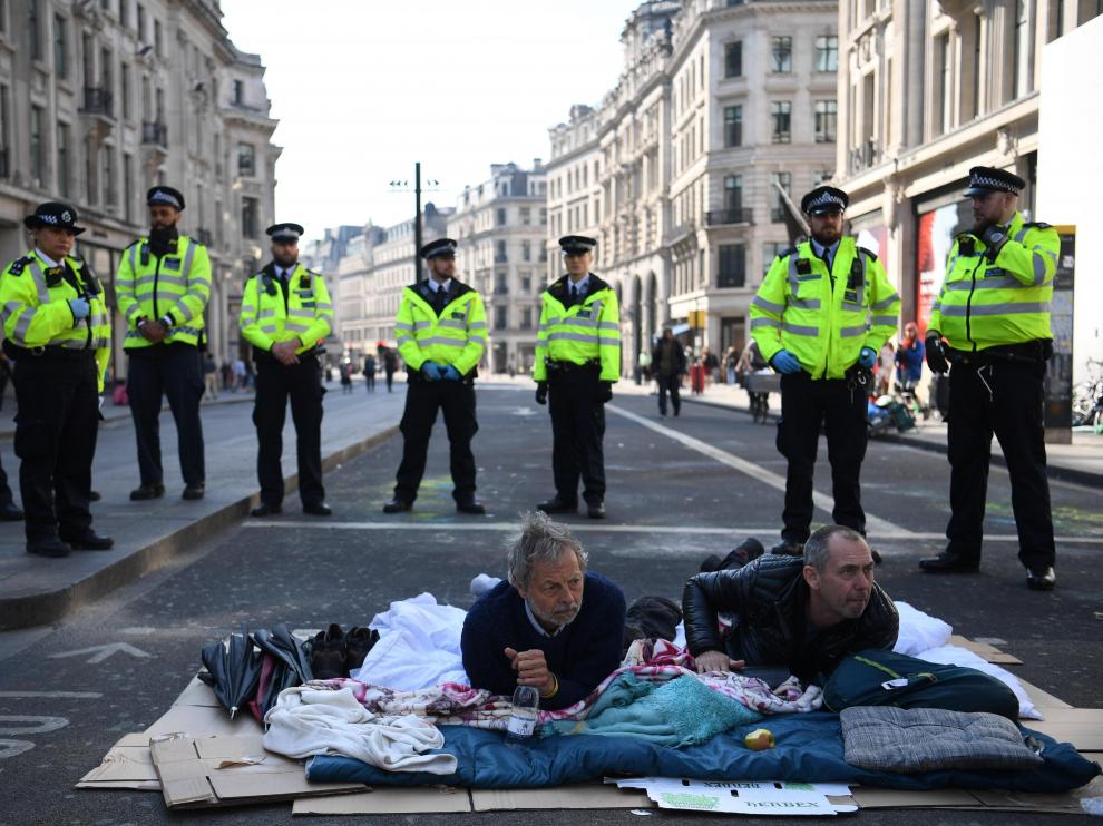 Protestas contra el cambio climático en Londres