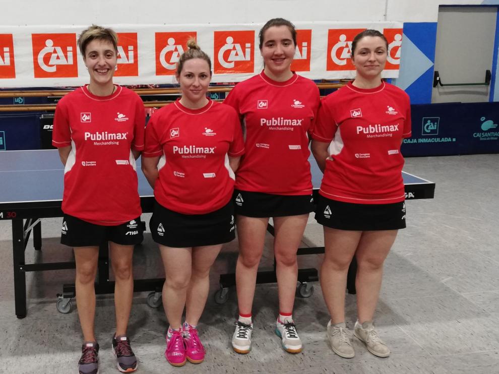 El equipo del Publimax CAI Santiago: Olatz Zuazua, Yara Grimal, Diana Noha Arangay y Sara Escota.