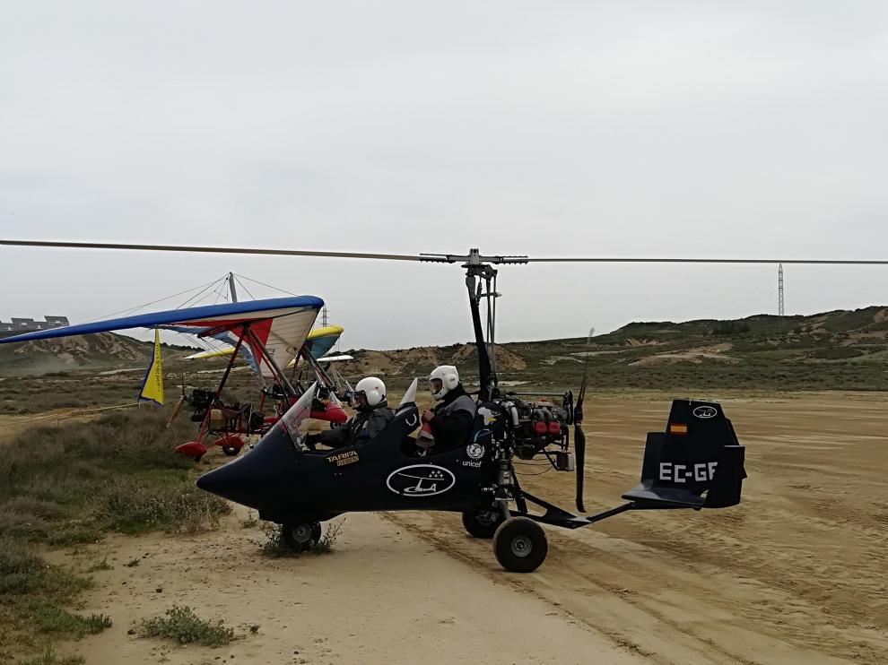 Participantes de la primera edición del Festival Aéreo de Ejea