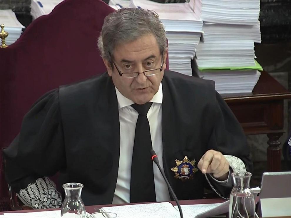 El fiscal Javier Zaragoza durante el juicio del 'procés'.