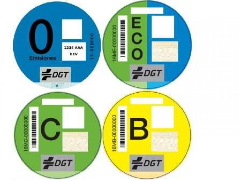 Etiquetas medioambientales de la DGT