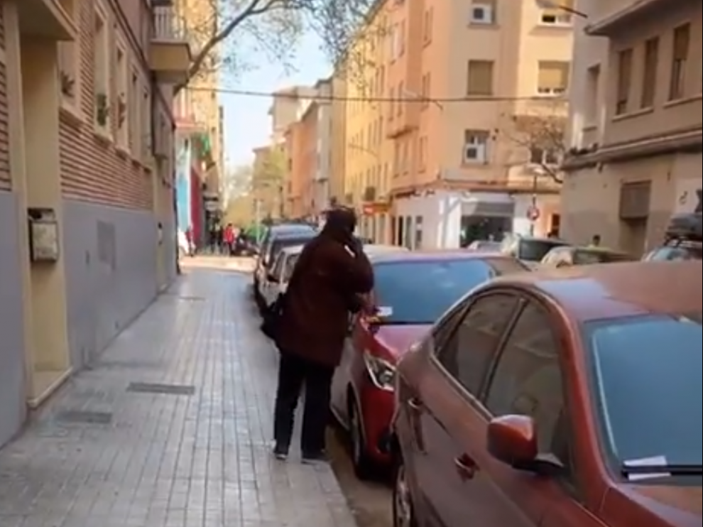 Imagen del vídeo que ha publicado la Policía Local de Zaragoza en Twitter.