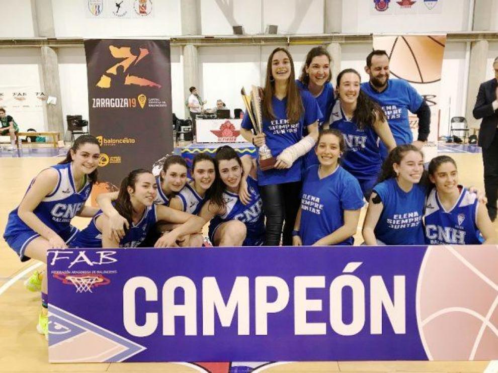 El CN Helios, campeón del Campeonato de Aragón Júnior Femenino.
