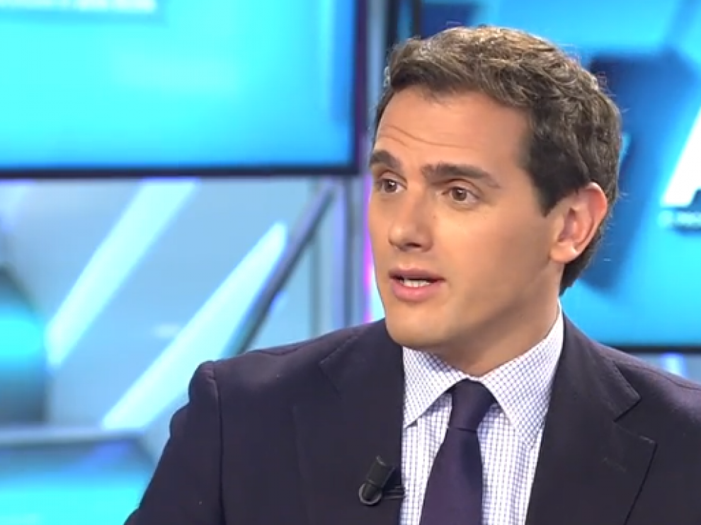 El líder de Ciudadanos, Albert Rivera, en la entrevista en Telecinco.