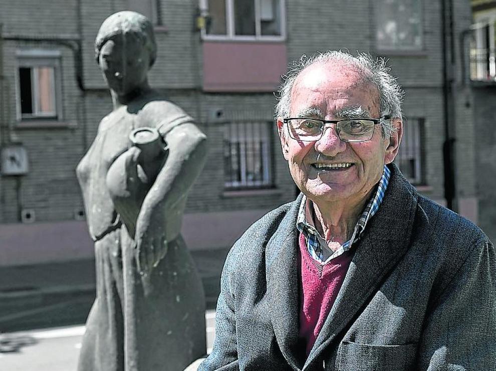 Floreal Torguet, en la entrada del barrio de Las Fuentes.