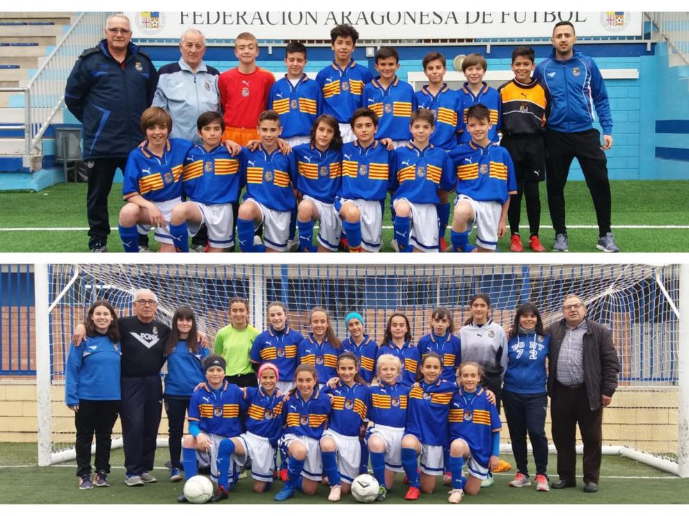 Imágen de las selección alevín masculina y femenina