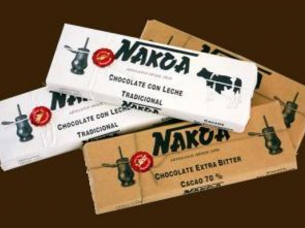 Chocolate elaborado por la empresa Nakoa situada en la localidad zaragozana de Utebo.