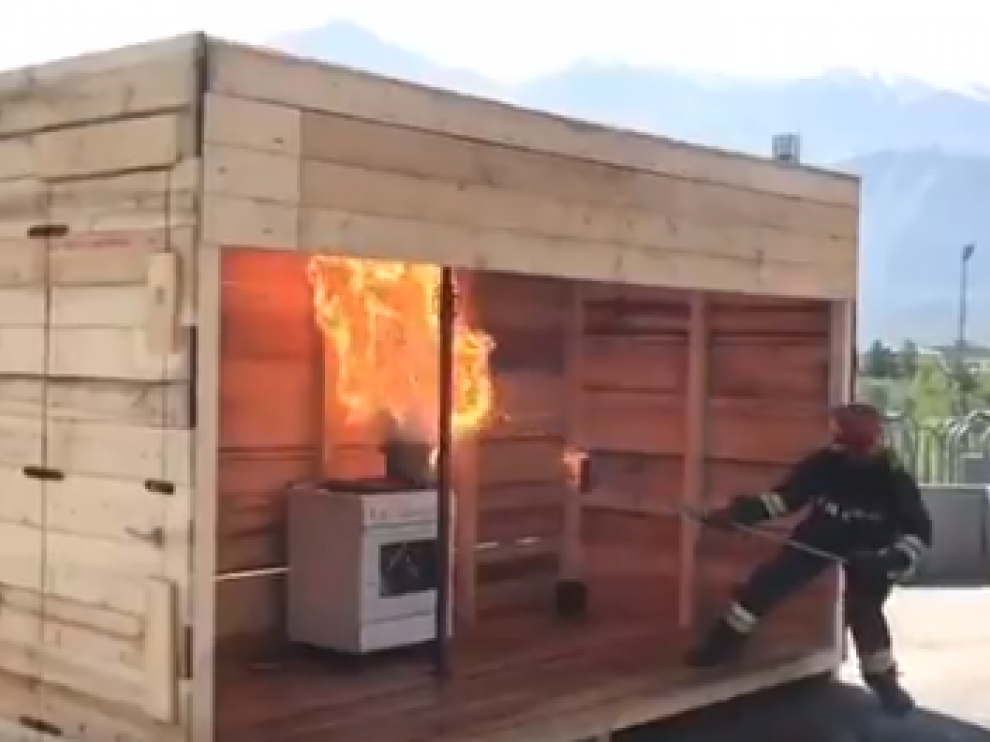 Imagen del vídeo publicado en Twitter por los bomberos de Cartagena.
