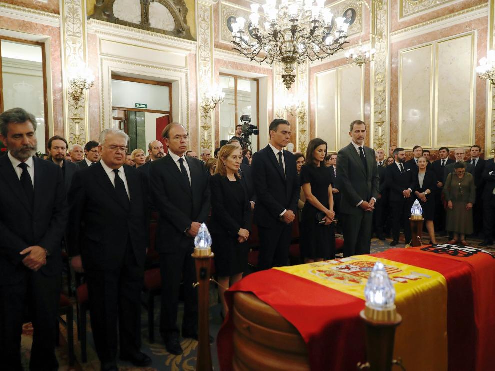 Capilla ardiente de Pérez Rubalcaba en el Congreso