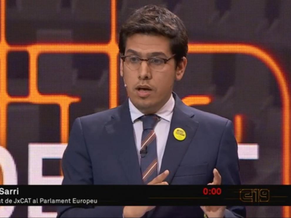 Sarri, durante su declaración al comienzo del debate en TV3.