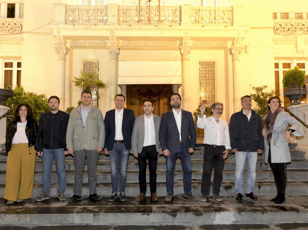 Los cabezas de lista de nueve de las 14 candidaturas autonomómicas de la provincia de Huesca