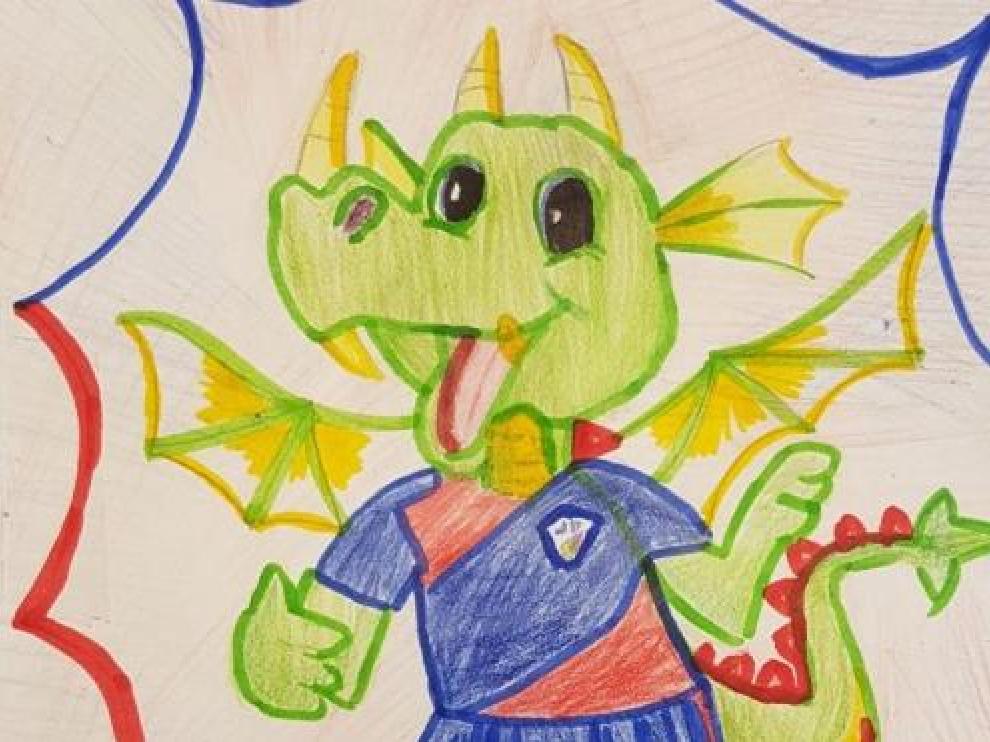 La nueva mascota azulgrana, creada la joven artista.