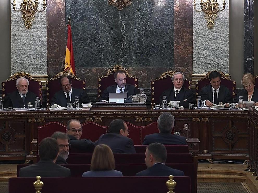 Imagen de la sesión de este jueves del juicio del procés.