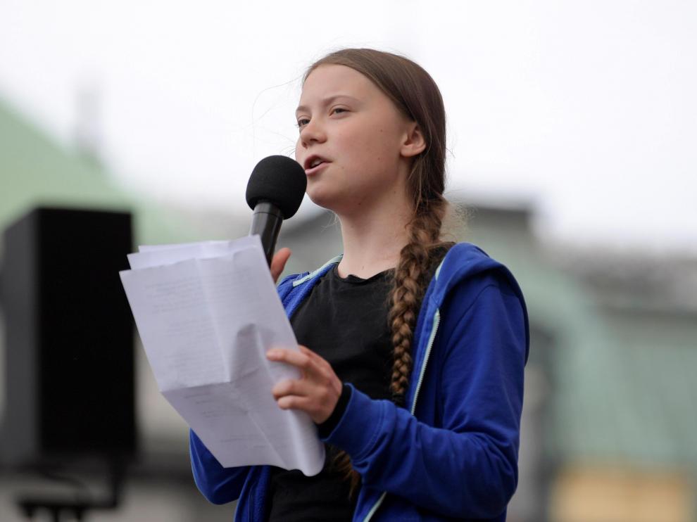 Manifestaciones contra el cambio climático en Suecia, con la joven activista Greta Thunberg.