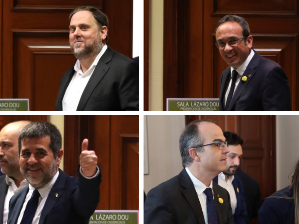 Oriol Junqueras, Josep Rull, Jordi Turull y Jordi Sànchez