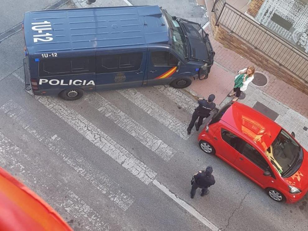 Coches policiales en Las Rozas (Madrid).