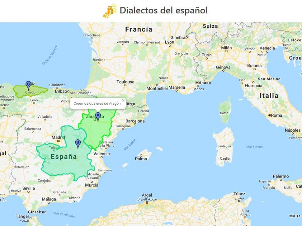 La 'app' detalla en un mapa nuestro posible origen.