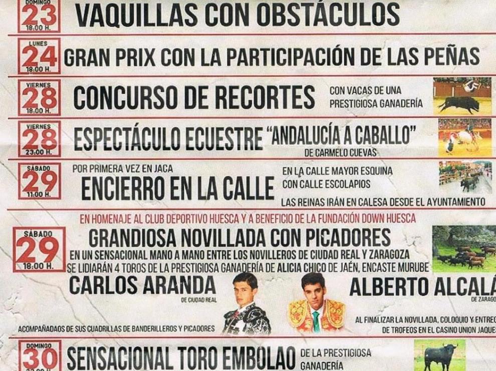 Cartel anunciador de la feria que no se va a celebrar.