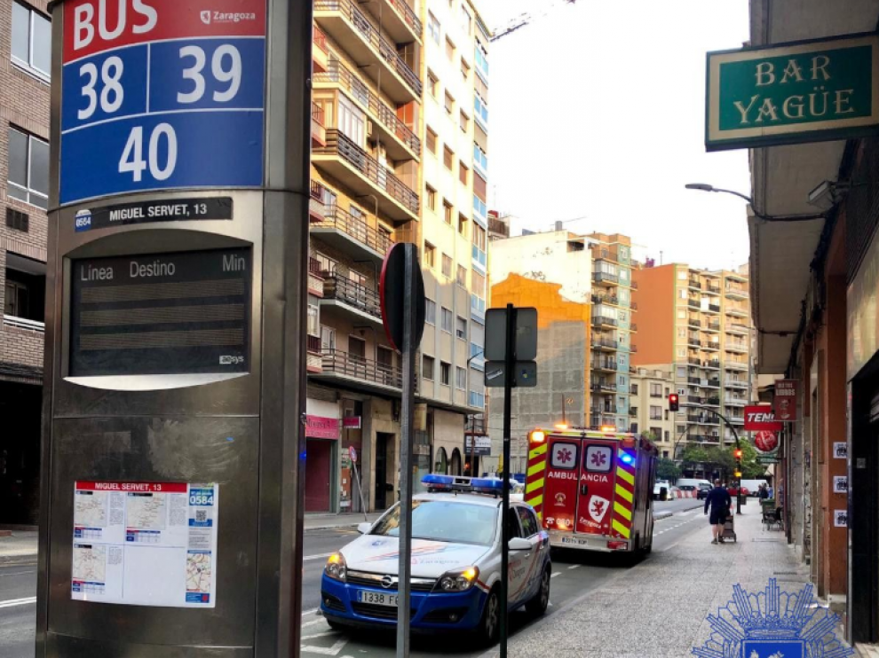 Imagen publicada en Twitter por la Policía que muestra el lugar del accidente.