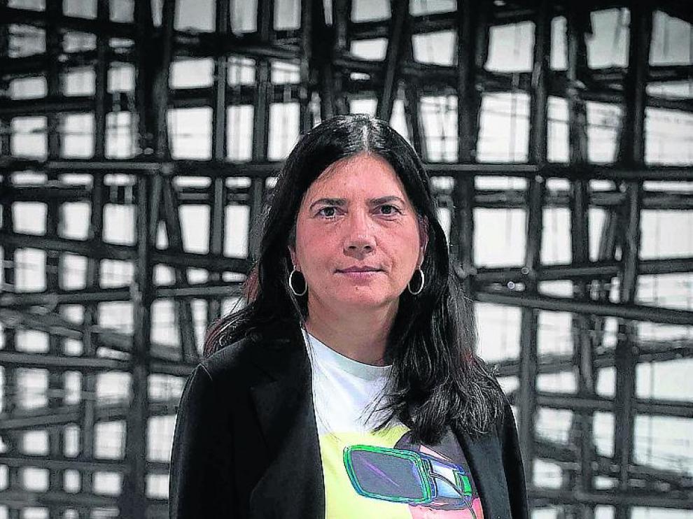 Mavi Sánchez-Vives, ayer en Ibercaja Patio de la Infanta. Francisco jiménez