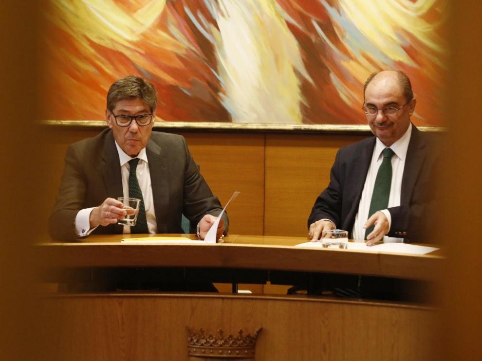 Aliaga y Lambán en su reunión de este viernes