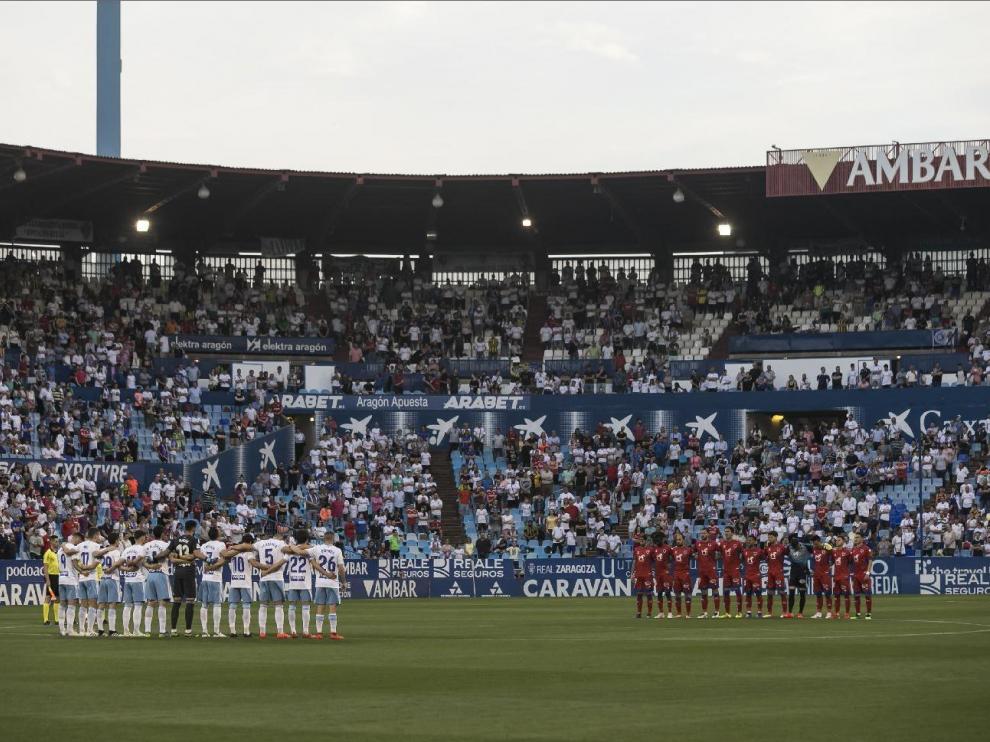 Prolegómenos del último partido disputado en esta temporada, la 2018-19, en La Romareda: el pasado martes 4 de junio, entre el Real Zaragoza y el Numancia.