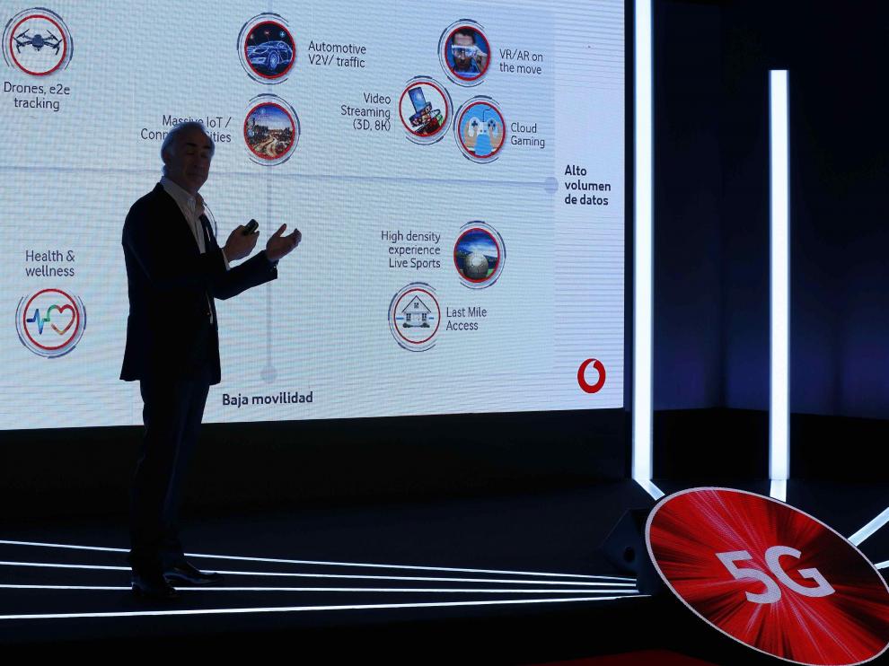 Presentación del nuevo servicio 5G de Vodafone.