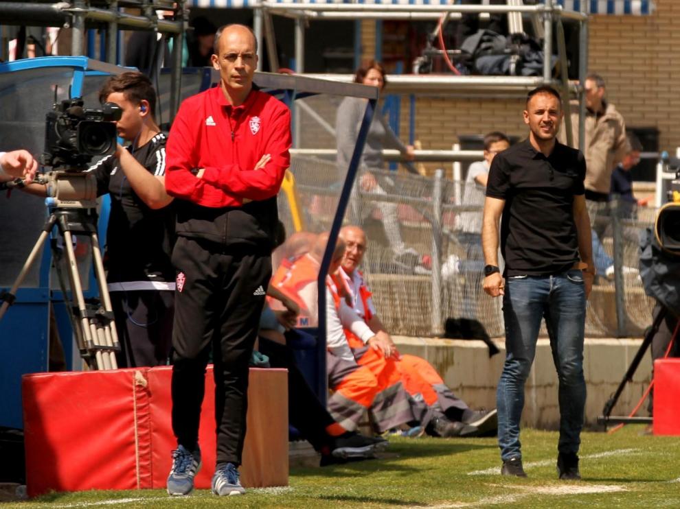 Javier Garcés, del Real Zaragoza, y David Giménez, del Binéfar continuarán al frente de sus equipos.
