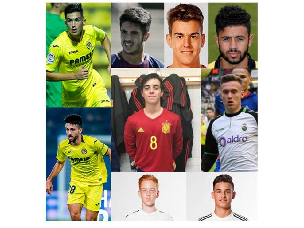 De izquierda a derecha: arriba, Álex Millán, Álvaro Sanz, Darío Ramos, Paolo Fernandes; Manu Morlanes, Jorge Alastuey, Rafael Tresaco, Marc Cucalón e Iker Gil