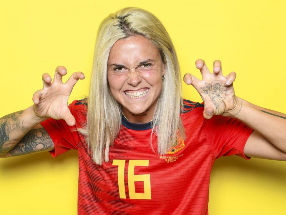 Mapi León, jugadora de la selección española de fútbol femenino.