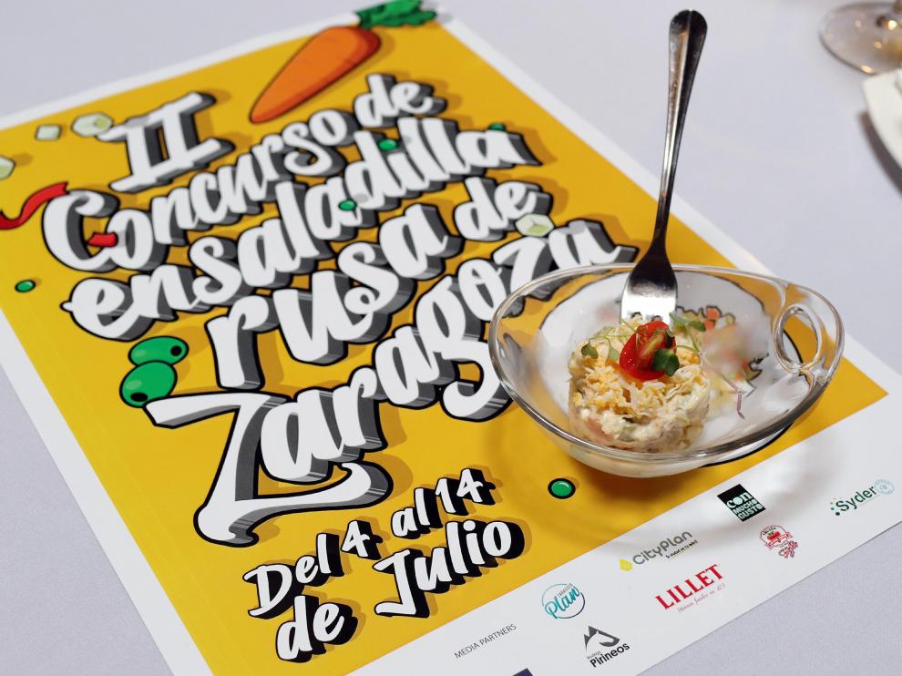 Cartel del II Concurso de Ensaladilla Rusa de Zaragoza.