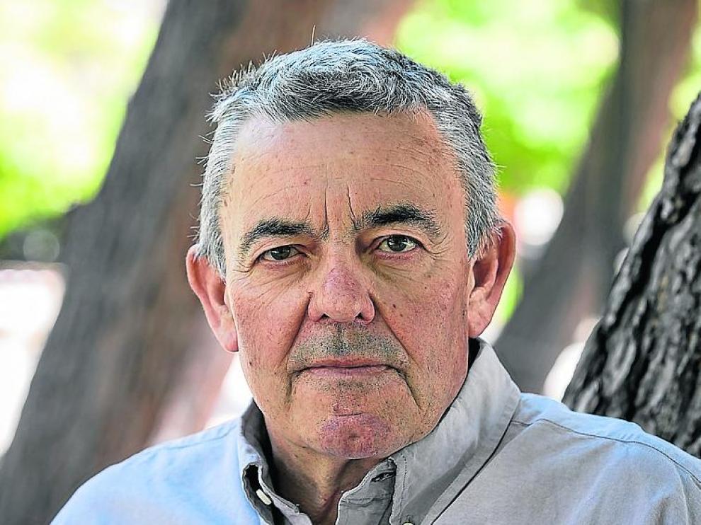 Geardo Bielsa, en Zaragoza, tras presentar su libro en junio.