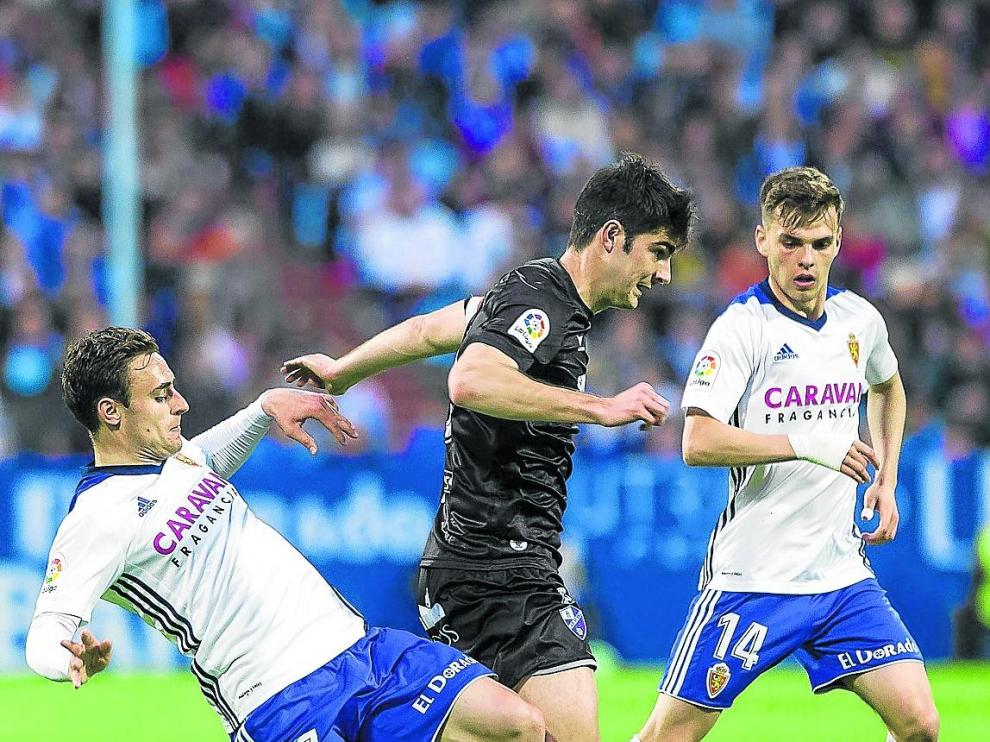 El último Real Zaragoza-Huesca, disputado hace dos años en La Romareda.