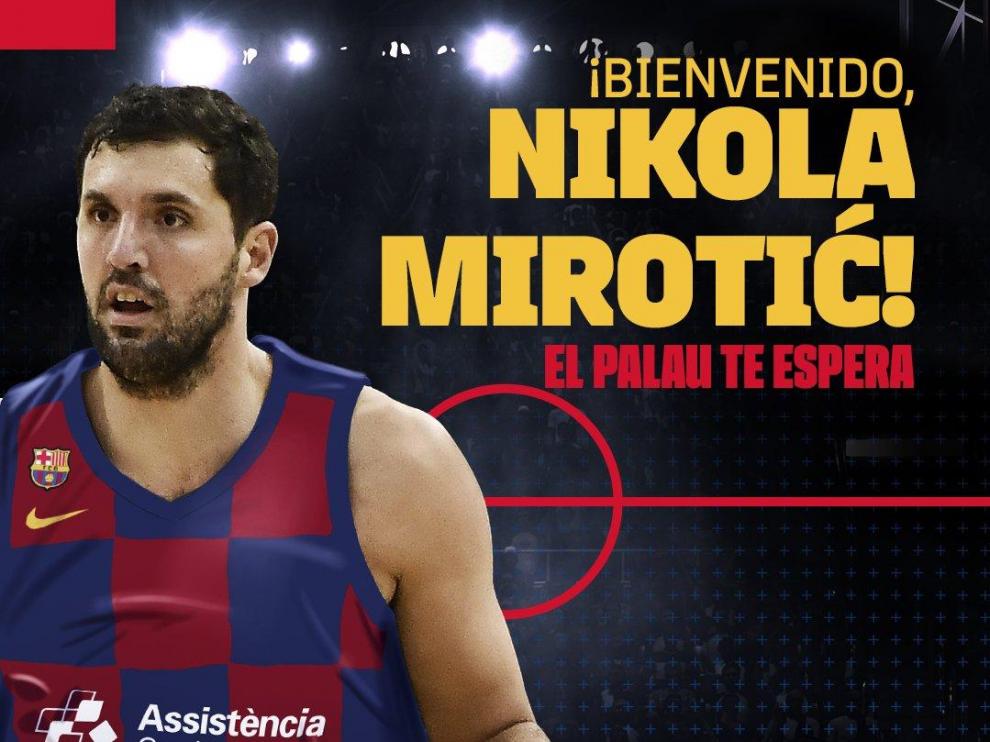 Mirotic, nuevo jugador del Barça
