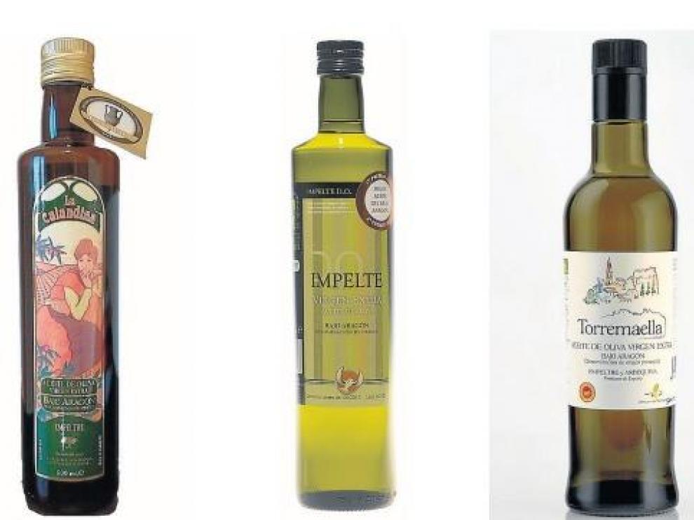 Botellas de La Calandina, Impelte D. O. y Torremaella.