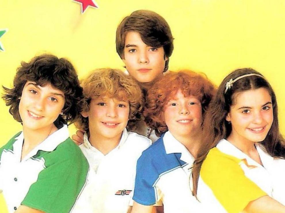 Gemma, David, Tino, Ricky y Yolanda, componentes de Parchís